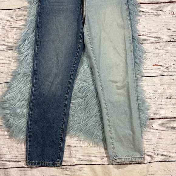 Revice Yin‎ Yang Crop Jeans Two Toned Front to Back Zipper Pants - Picture 6 of 8